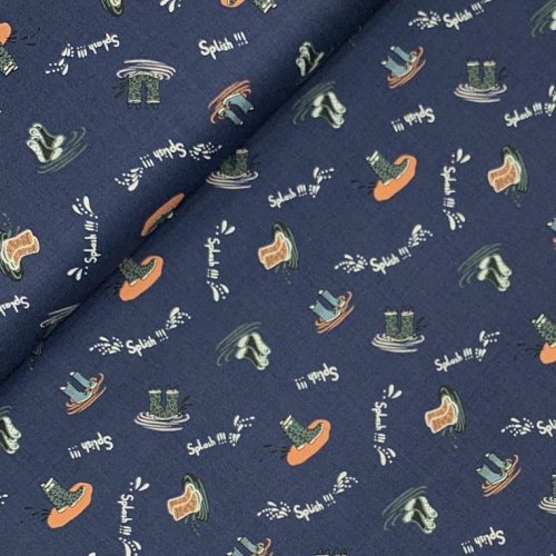 Baumwolle - Splish Splash - navy - Cotton and Steel