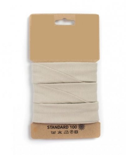 Bio Jersey Schrägband - elastisch - sand - 3m