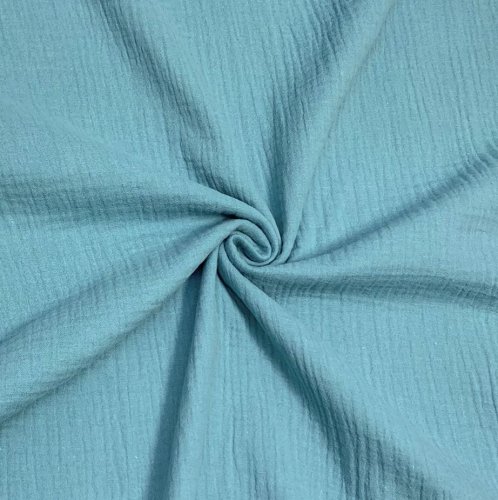 Bio Musselin - uni - teal - F043