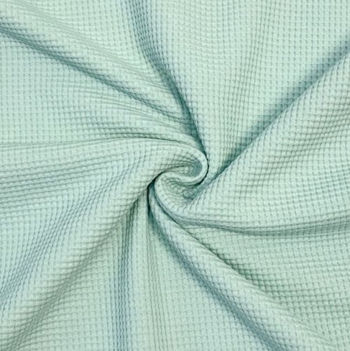 Bio Strickjersey - Waffel - light mint