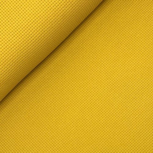 Bio Strickjersey - Waffel - mustard