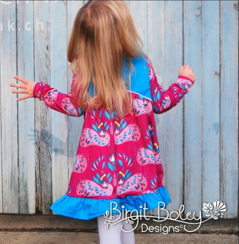 Jersey - Feather Fan - pink - Peacock Dreams - Birgit Boley