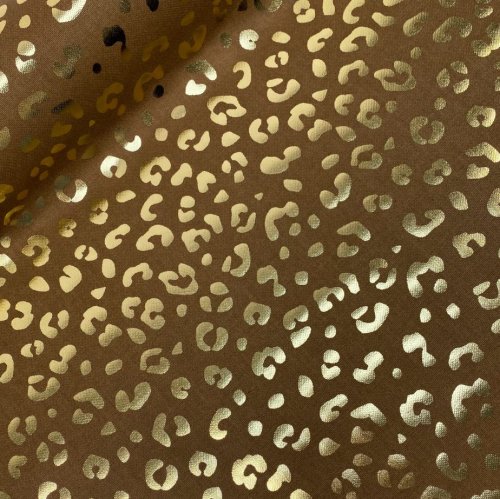 Canvas - Leopard Shine - braun mit gold Glitzer