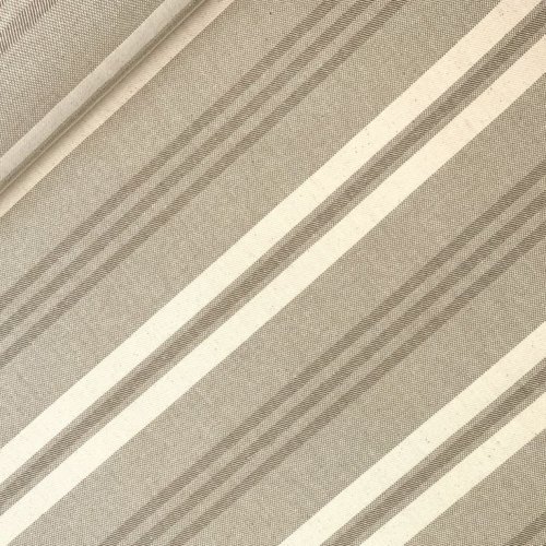 Canvas Leinenlook - Riviera Stripe - beige