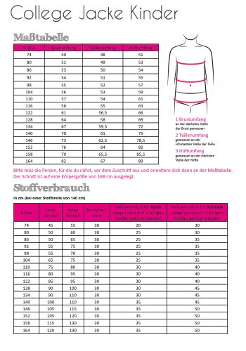 Papierschnittmuster - College Jacke - Kinder - Fadenkäfer