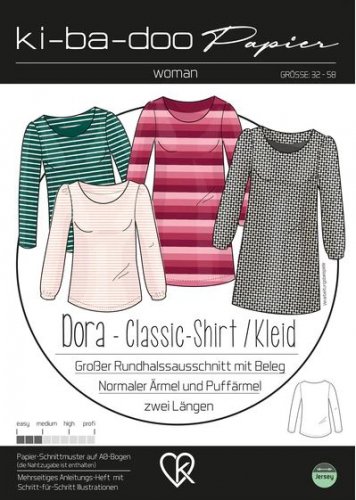 Papierschnittmuster - Dora - Classic Shirt/Kleid - Damen - Kibadoo