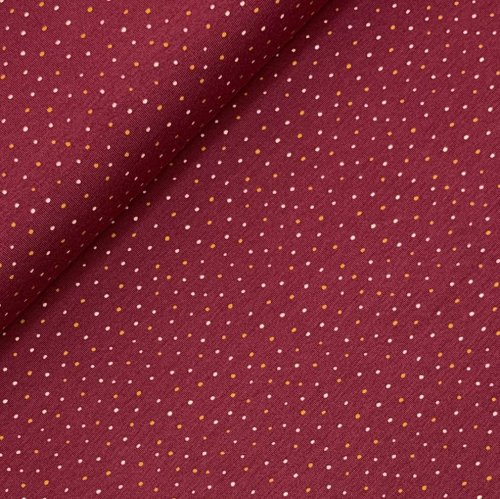 RESTSTÜCK 60cm !!! - Jersey - Dots - bordeaux