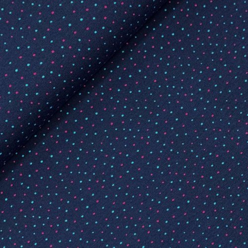 RESTSTÜCK 60cm !!! - Jersey - Dots - navy