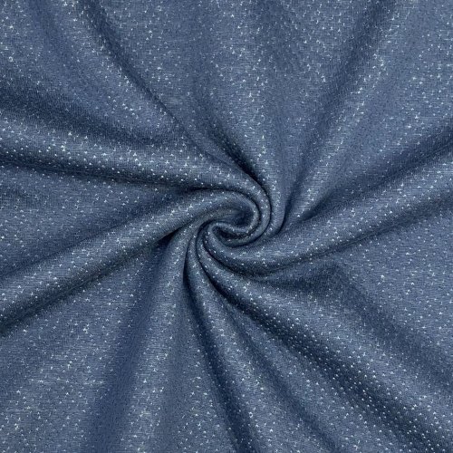 Jacquard - Doubleface - Molly - dark jeans/dusty blue
