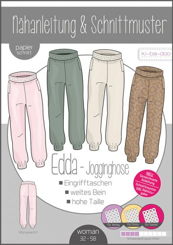 Papierschnittmuster - Edda Jogginghose - Damen - Kibadoo