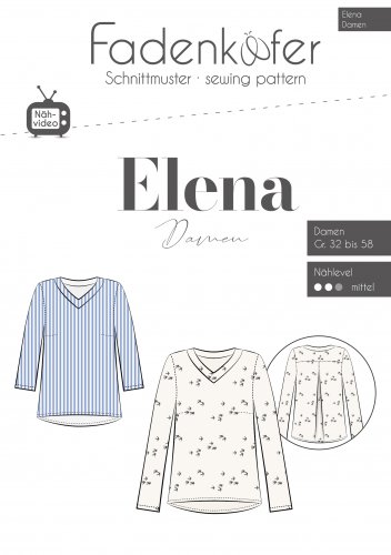 Papierschnittmuster - Bluse Elena - Damen - Fadenkäfer