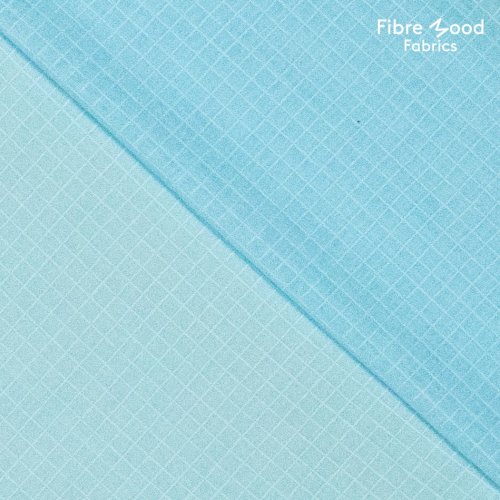 Baumwolle - Dobby Check - baby blue - Fibremood No. 29