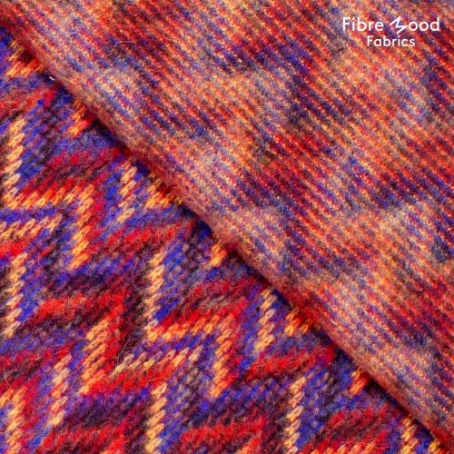 Mantelstrick - Missoni - blue/yellow/red - Fibremood