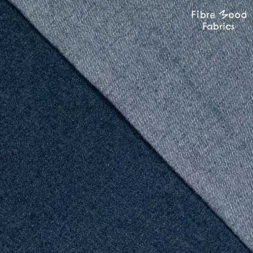 Denim mit Elasthan - recycelte Baumwolle - unwashed - indigo - Fibremood No. 32