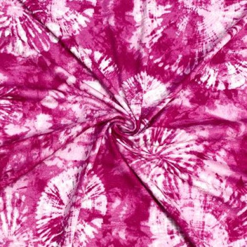 Viskosejersey - Feuerwerk - Batik - fuchsia