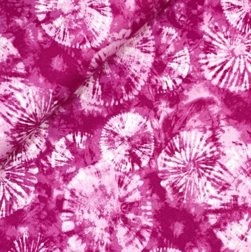 Viskosejersey - Feuerwerk - Batik - fuchsia