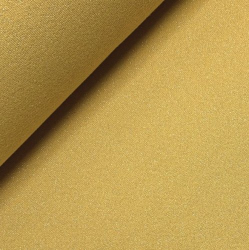 French Terry - brushed - ocre mit silber Glitzer