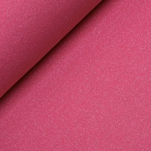 French Terry - brushed - pink mit Glitzer