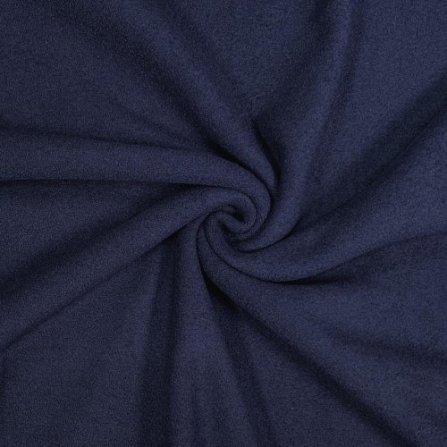 Frottee Fleece - uni - navy