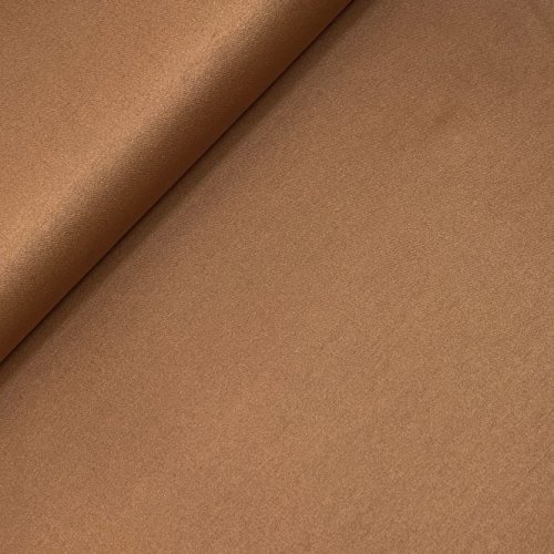 RESTSTÜCK 50cm !!! - Hosenstoff Kunstleder Stretch - Bianca foil - cognac