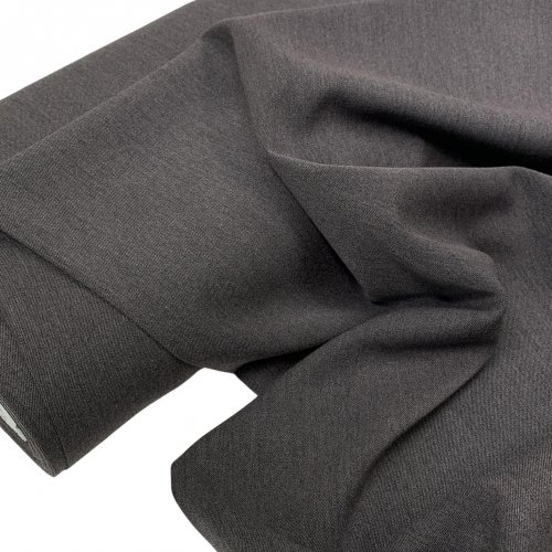 Hosenstoff - Two Way Stretch - Wool Touch - mid grey melange