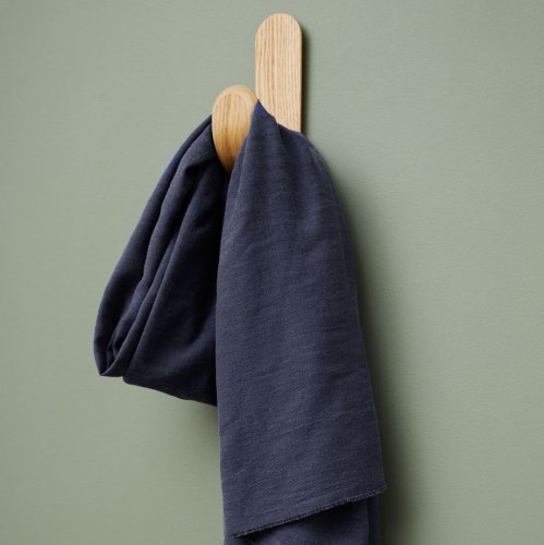 RESTSTÜCK 60cm !!! - Hoya Jacquard Linen Blend mit TENCEL™ - dark navy - meetMilk