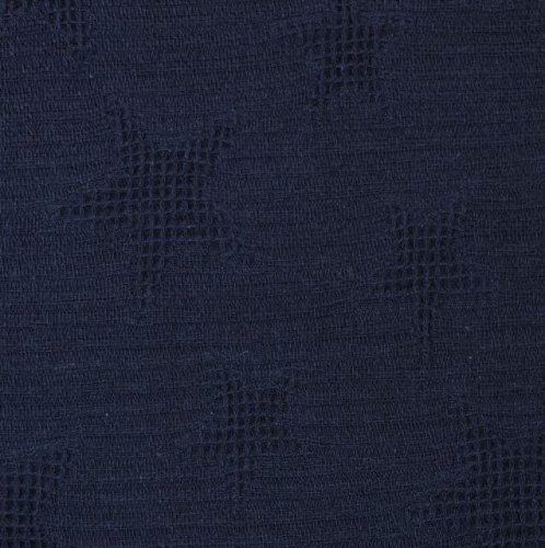 Jacquard Waffelpique Baumwolle - Star - navy