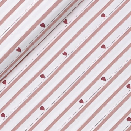 Jersey - Stripes and Hearts - nude