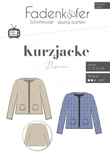 Papierschnittmuster - Kurzjacke - Damen - Fadenkäfer