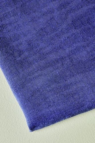 RESTSTÜCK 60cm !!! - Hoya Jacquard Linen Blend mit TENCEL™ - lapis - meetMilk