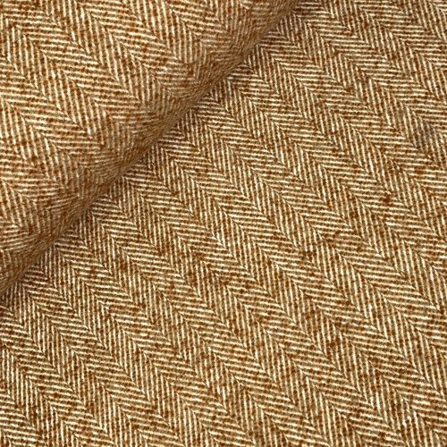 Mantelstoff - Fischgrat Tweed - beige