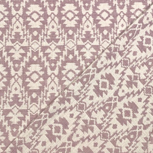 Musselin Jacquard - Aztec - mauve/ecru