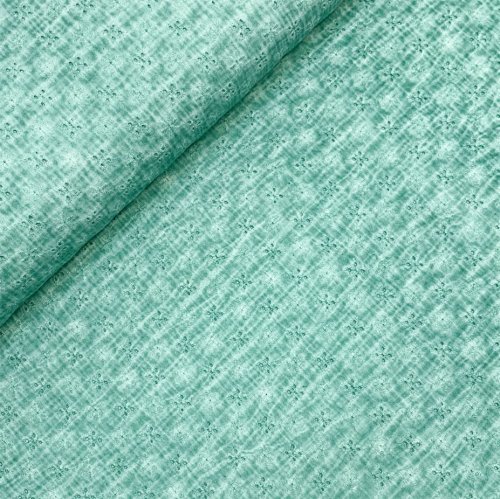 Musselin - Tie & Dye - Embroidery - dusty mint