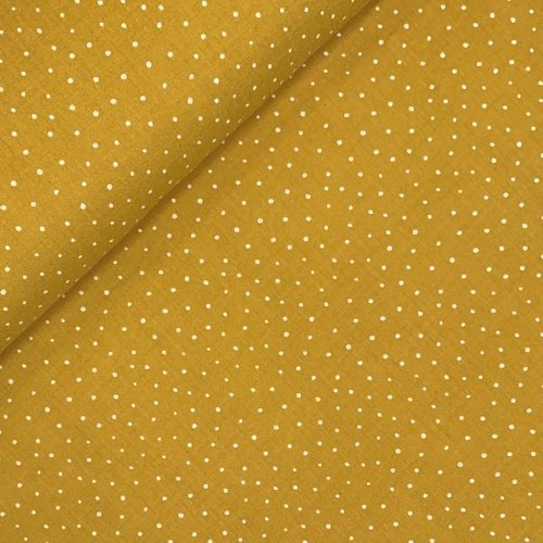 Musselin - little Dots - ochre