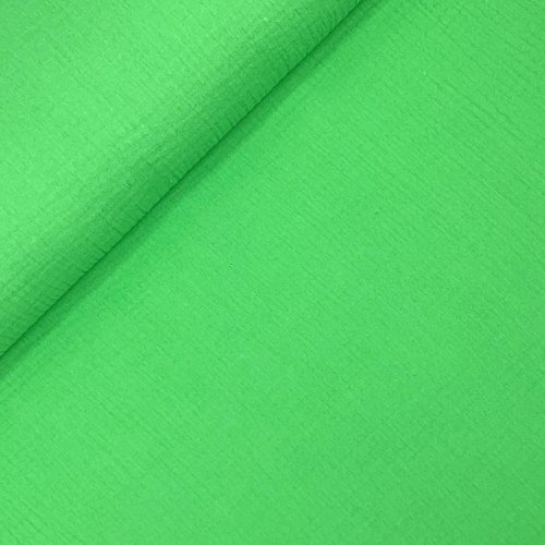 Musselin - uni - green neon