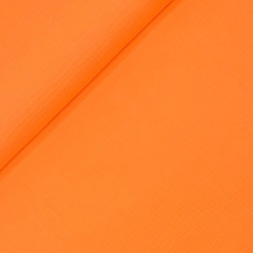 Musselin - uni - orange neon