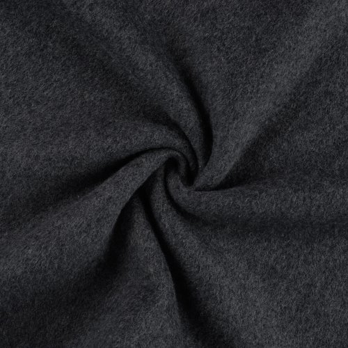 Bio Baumwoll Fleece - uni - dark grey melange