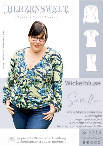 Papierschnittmuster - Sevilla - Bluse - Damen - Herzenswelt