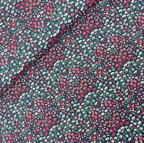 RESTSTÜCK 50cm !!! - Viskose - Painted Field Cerise - Picturesque - Art Gallery Fabrics