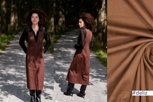 Baumwoll Twill - uni - dark brown - Fibremood No. 30