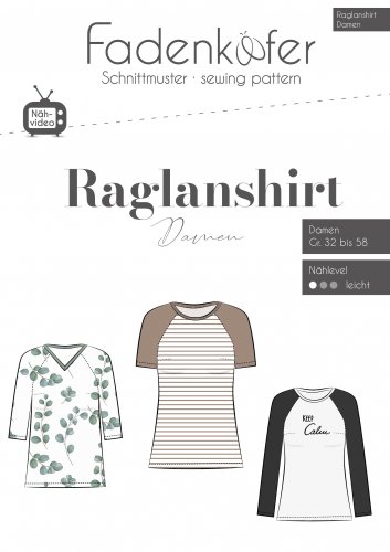 Papierschnittmuster - Raglanshirt - Damen - Fadenkäfer