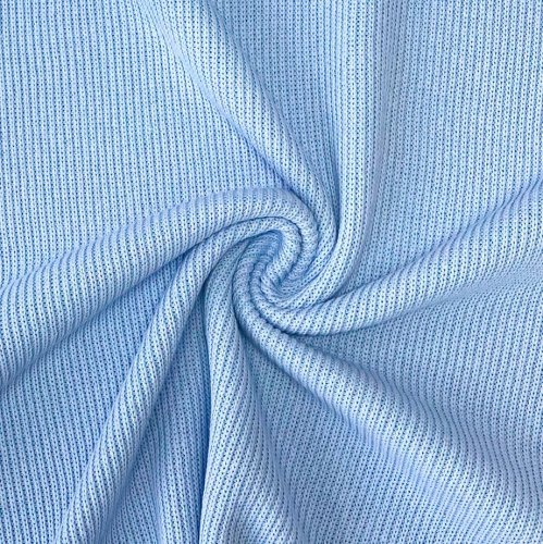 Rippstrick - Recycled Cotton - light blue