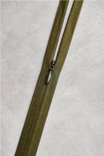 Reißverschluss - nahtverdeckt - 60cm - khaki