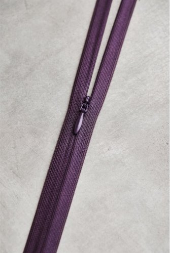 Reißverschluss - nahtverdeckt - 60cm - purple night