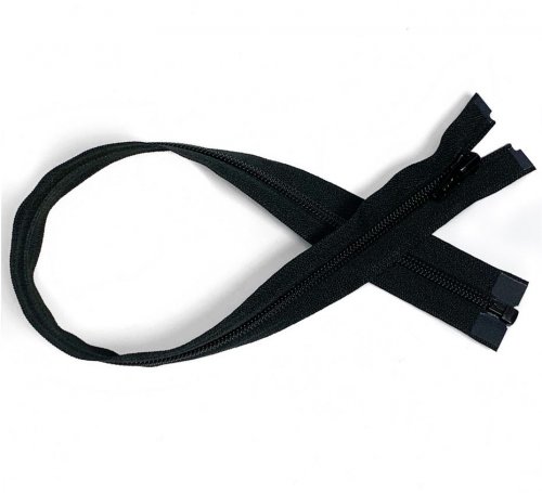 Reißverschluss - teilbar - 50 cm - black - YKK