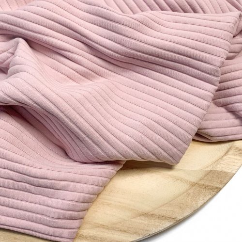 RESTSTÜCK 70cm !!! - Rippenjersey - uni - rosa