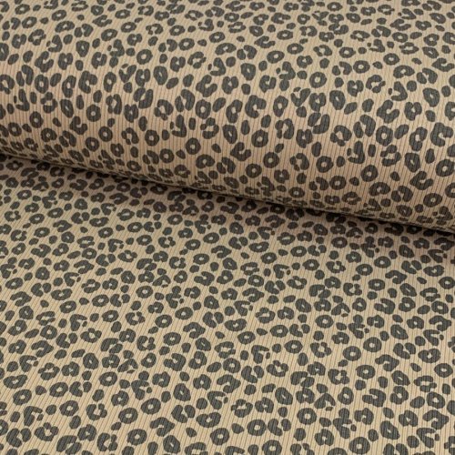 Ripp Jersey - Leopard - beige