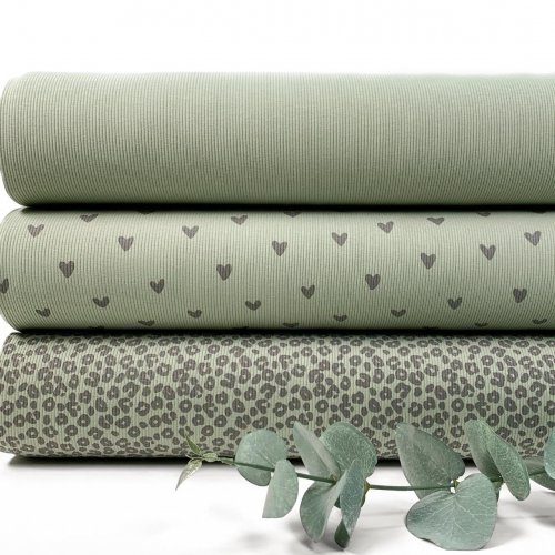 Ripp Jersey - Leopard - dusty green