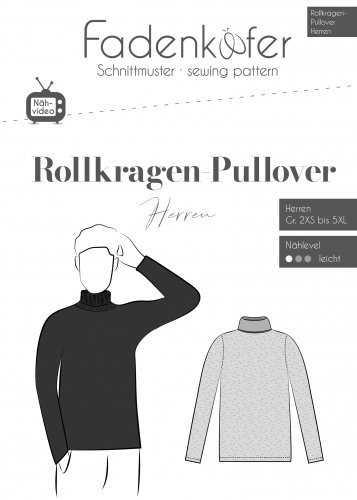 Papierschnittmuster - Rollkragen Pullover - Herren - Fadenkäfer