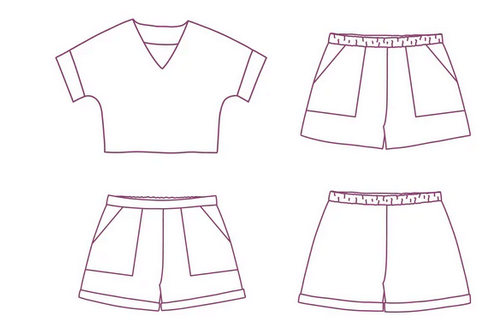 Papierschnittmuster - Top Billie & Shorts Finn - Damen - Atelier Jupe